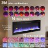 Smart 60" WiFi-Enabled Electric Fireplace Heater, Recessed in-Wall and Wall-Mounted