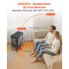 25.5inch Freestanding Fireplaces, 1500W 5120BTU Portable Electric Fireplace Stove Heater, with Overheating Protection,Adjustable Flames,Timer, Remote
