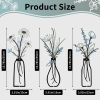 3 Pieces Metal Flowers Wall Arts - Rustic Farmhouse Decor Minimalist Flower Wall Decors for Living Room Bathroom Kitchen Bedroom Dining Room - Housewa