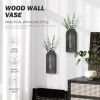 Pine Wood Wall Vases Set of 2 â€“ Modern Wall Decor & Hanging Planters for Indoor Plants â€“ Boho Home Decor Accent with Rustic Charm for Living Room