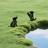Metal Dog Garden Stakes Set of 2 – Puppy Silhouette Decor