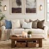 Throw Pillow Covers 18x18 Inch Set of 2, Soft Plush Faux Wool Blue Solid Couch Pillow Covers