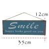 Wooden English Phrase Hanging Plaque Sign Clothing Store Cafe Bar Wall Art Decoration Slogan Sign,Blue