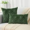 Throw Pillow Covers 18x18 Inch Set of 2, Soft Plush Faux Wool Forest Elf Solid Couch Pillow Covers