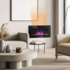28.5" Wall Mounted Electric Fireplace with 7-Color LED Flame Effect