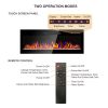 42" Wall Mounted Electric Fireplace with Multi-Color LED Flame