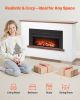 65.5" Freestanding Electric Fireplace with Mantel & Heater