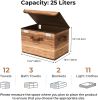 Fabric Storage Bins with Lids – Wood Grain (2-Pack)