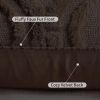 Throw Pillow Covers 18x18 Inch Set of 2, Soft Plush Faux Wool Dark Brown Solid Couch Pillow Covers