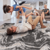 8x10 Grey Abstract Area Rug – Stain Resistant & Non-Shedding