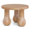 24" Round Mahogany Accent Table – Solid Wood