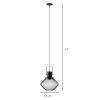 Industrial Pendant Light Fixtures with Adjustable Hanging Chain, Black