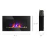 28.5" Wall Mounted Electric Fireplace with 7-Color LED Flame Effect