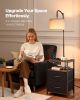 Floor Lamp with Table, 2-Tier End Table with 2 Drawers and 3 Color Temperature Lighting