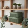 Fluted Decorative Storage Boxes with Lids – Set of 2