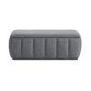 Modern Gray Storage Bench Cushion Seat 1pc Plywood Frame Fabric Upholstery Home Furniture
