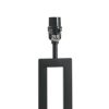 18"H Metal Windowpane Table Lamp, Black Finish with Faux Wood Base