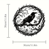 CIFbuy Gothic Black Crow Wall Art Vintage Industrial Bird Silhouette Wall Decor for Living Room Bedroom(TikTok, temu pick-up service)