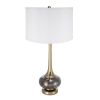 Glass Drum Shade Table Lamp (15" x 29")