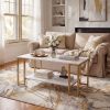 Modern Accent Table with Open Storage Shelf for Apartment and Lounge