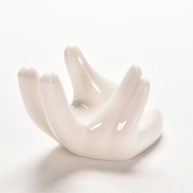 White Ceramic Hand Rest Sculpture