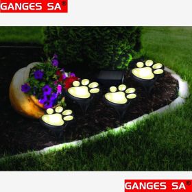 Solar Paw Print Garden String Lights