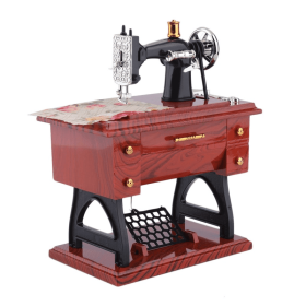 Vintage Sewing Machine Music Box