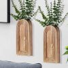 Wooden Wall Vase Decor Set, Modern Farmhouse and Boho Wall Accent for Entryway, Hallway, Bathroom, Living Room and Dining Room, 2 Piece Set