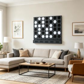 Wall mounted metal connection-4 game, with acrylic disc game, suitable for decorating the game room for 2 players