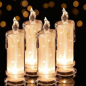 White Flameless LED Pillar Candle Set (4-Pack)