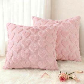 Valentine's Day Soft Plush Throw Pillow Covers 18x18 Inch Set of 2