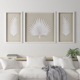 Palm Leaves Shadowbox Wall Decor Set of 3