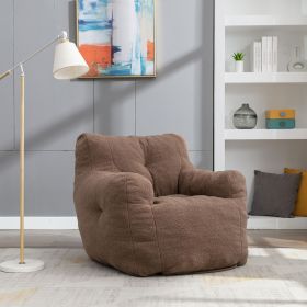 Soft Teddy Fabric Tufted Bean Bag Chair