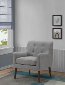 Ryder Mid-Century Modern Tufted Armchair – Steel Gray
