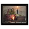Red Basket Framed Wall Art – Modern Farmhouse Decor
