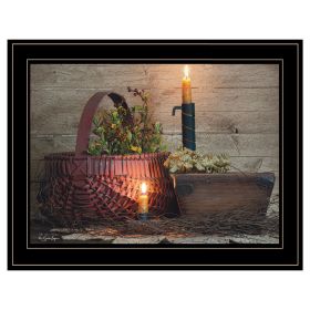 Red Basket Framed Wall Art – Modern Farmhouse Decor