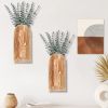 Wooden Wall Vase Decor Set, Modern Farmhouse and Boho Wall Accent for Entryway, Hallway, Bathroom, Living Room and Dining Room, 2 Piece Set