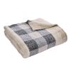 Oversized Cozy Knit Gingham Plaid Stripe Couch Throw Blanket for Adults