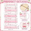 Pink Christian Decor for Girls Pink Bows Inspirational Girl Room Bible Verse Wall Art Decor Cute Bow Cherry Religious Hanging Sign for Girl Bedroom Su