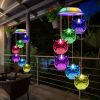 Solar Owl Wind Chimes with LED Lights – Waterproof