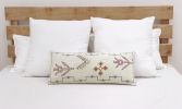 SAGE GREEN Embroidery Lumbar pillow cover 12x28 Inches