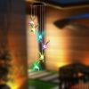 Solar Hummingbird Wind Chime with Color Changing LED Lights