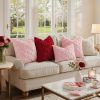 Valentine's Day Soft Plush Throw Pillow Covers 18x18 Inch Set of 2