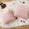 Valentine's Day Soft Plush Throw Pillow Covers 18x18 Inch Set of 2