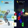 Paw Print Solar Wind Chimes – Color Changing LED