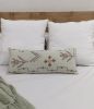 SAGE GREEN Embroidery Lumbar pillow cover 12x28 Inches