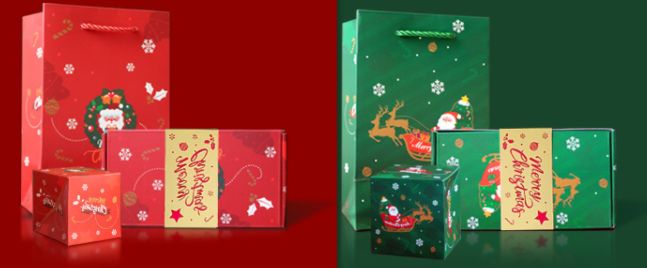 Christmas Eve Surprise Box Creative Gift Box (Option: Redgreen-10 Bounce Boxes)