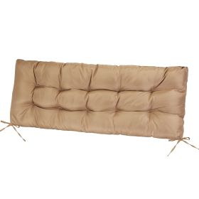 1Pc Bench Seat Cushion For Indoor Outdoor Furniture Water-Resistant Or Non-Water-Resistant Options 8CM Or 10CM 51.18 X 19.68IN For Garden Patio B (Option: Waterproof 8CM Khaki)