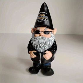 Biker Gnome Garden Statue Decor (Color: Halley Male)