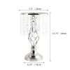 Ins Luxury Metal Candle Holders with Crystal Flowers Vase Candlestick Table Centerpieces Wedding Table Candle Stand Wedding Prop
